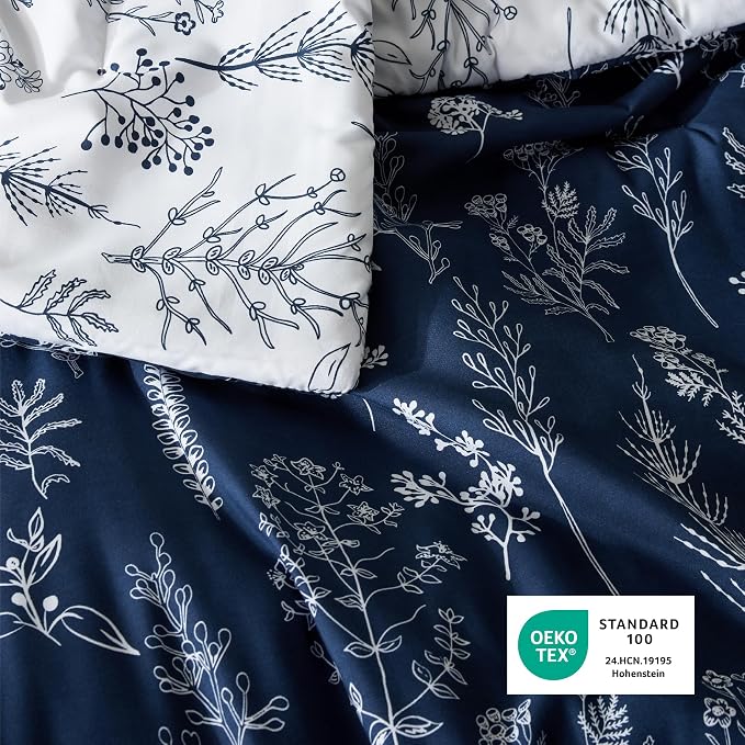 Bedsure Navy Queen Comforter Set - Image 5