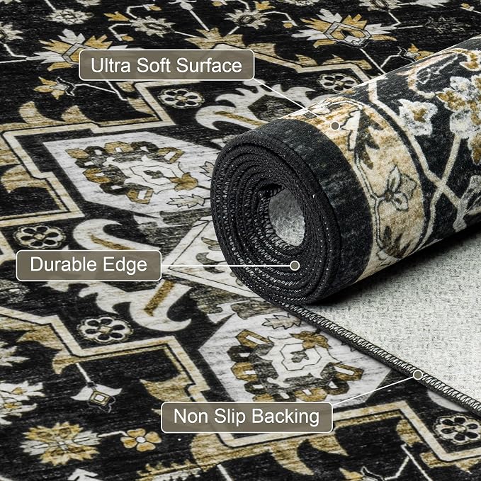 5x7 Area Rugs Living Room: Washable Rug - Image 7