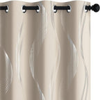 Deconovo Curtains for Living Room, Pattern Blackout Curtains 95 Inches Long | by Unknown