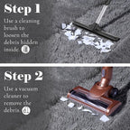 2x6 Grey Runner Rugs for Bedroom Living Room, Fluffy Bedside Hallway Throw Area - Image 9