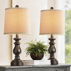 Traditional Table Lamp Set of 2, Rustic Farmhouse Table Lamps - Image 9