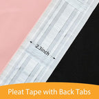 RYB HOME 100% Blackout Pink Curtains - Image 3