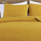 Chezmoi Collection Austin King Bedspread Set 3-Piece Pinsonic Quilted Oversized - Image 4