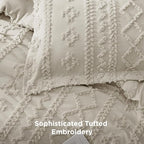 Bedsure Tufted Boho Comforter Set King Size - Image 5