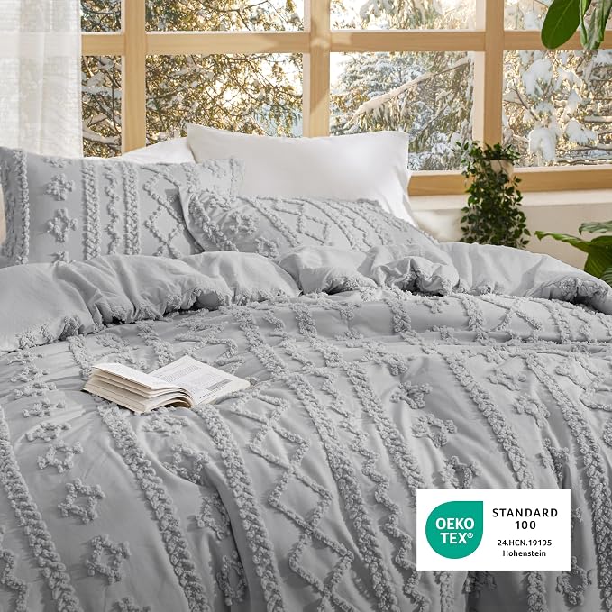 Bedsure Tufted Boho Comforter Set Twin Size - Image 7