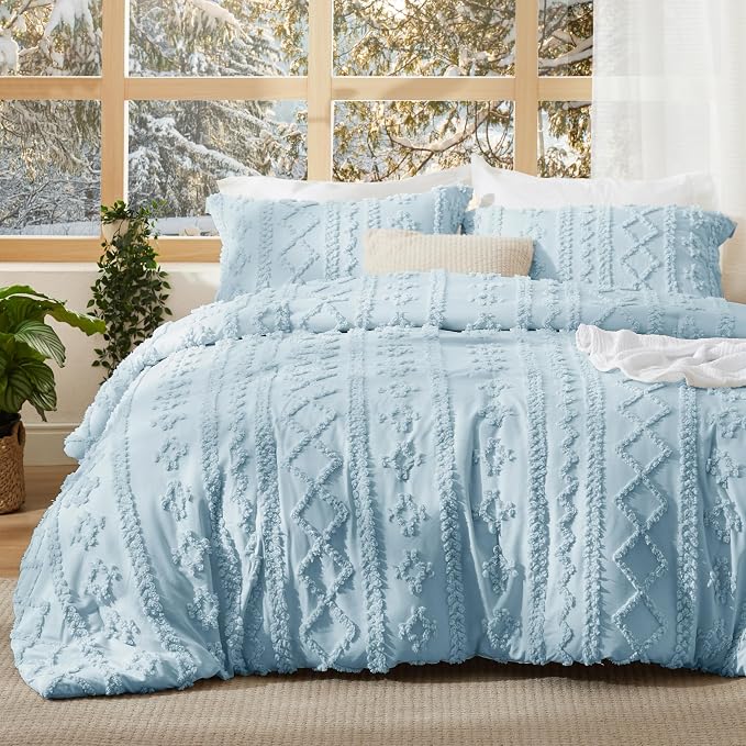 Bedsure Tufted Boho Comforter Set King Size by Unknown