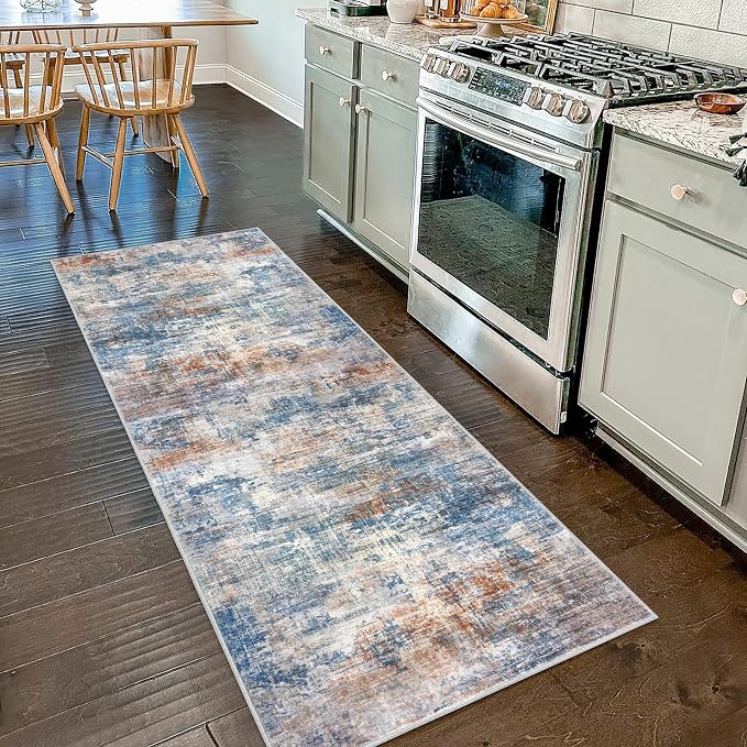 Abstract Runner Rug 2x7 Ft Washable Runners by iOhouze