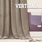 RYB HOME Taupe Velvet Curtains 96 inches - Image 5
