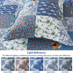 VAPUTAR Farmhouse King Size Quilt Set, Reversible Floral Bedspreads | - Image 5