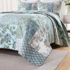Etwel 100% Cotton Patchwork King Size Quilt Set - Image 8