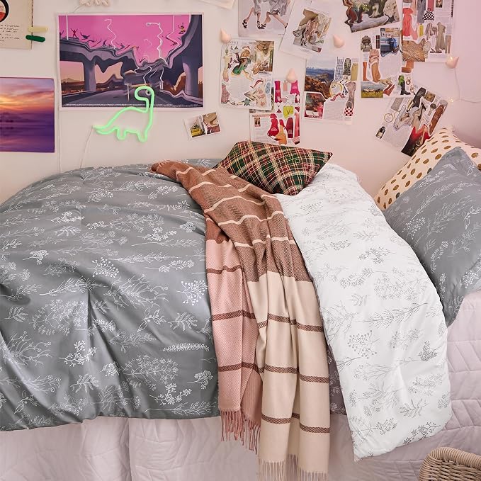 Bedsure Light Grey Twin/Twin XL Comforter Set - Image 5