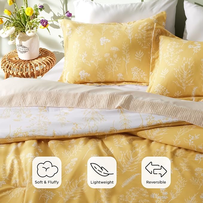 Bedsure Gold Full Comforter Set - Image 3