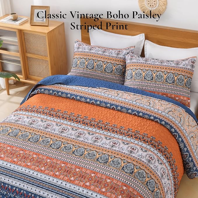 Blue Orange Quilts Queen Size - Image 3