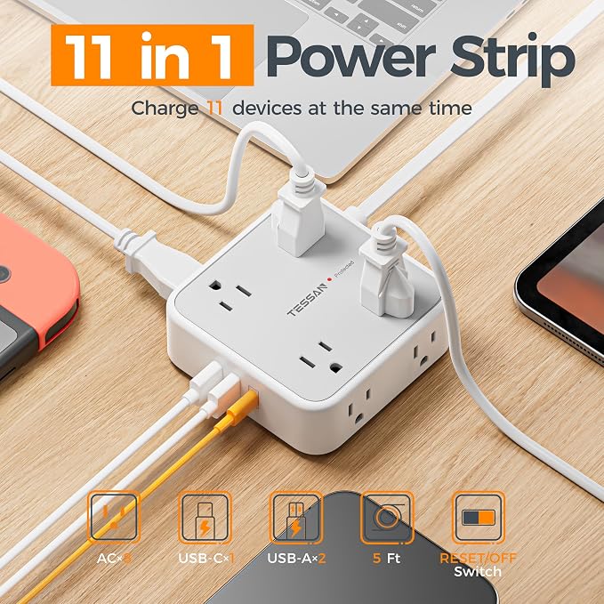 TESSAN Surge Protector Power Strip - Image 2