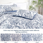 WONGS BEDDING Botanical Queen Quilt Bedding Set, 3 Pieces Bedspread, Microfiber - Image 6