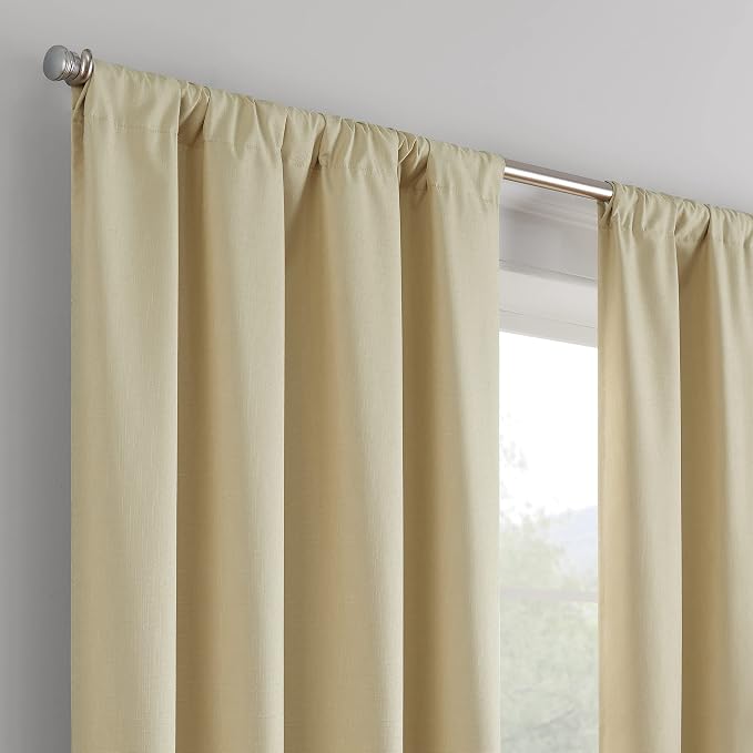 ECLIPSE Kendall Modern Blackout Thermal Rod Pocket Window Curtain - Image 5