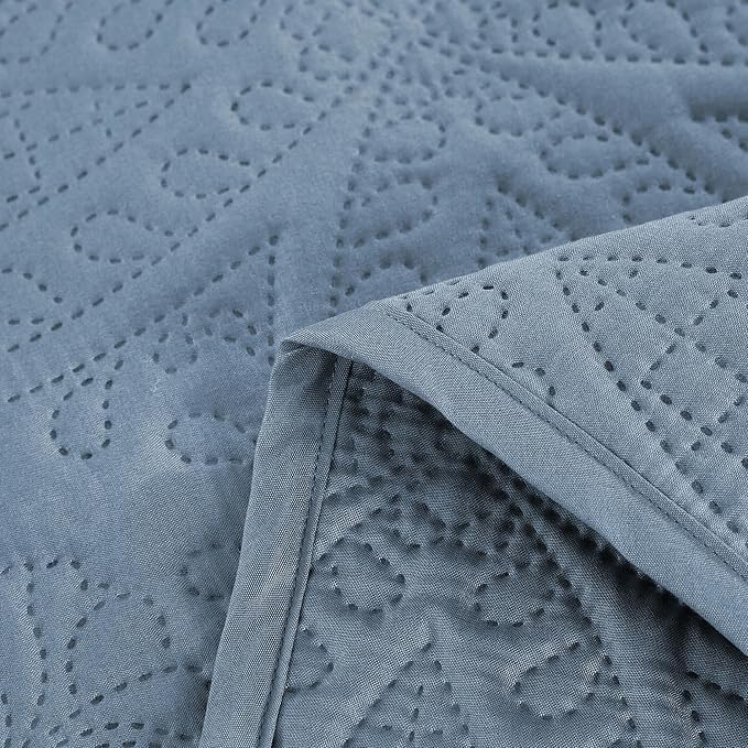 Chezmoi Collection Austin Full/Double Oversized Bedspread Set, 3-Piece Pinsonic - Image 6
