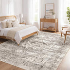 cotiled 5x7 Area Rug for Living Room, Traditional, Distressed Brown - Image 8