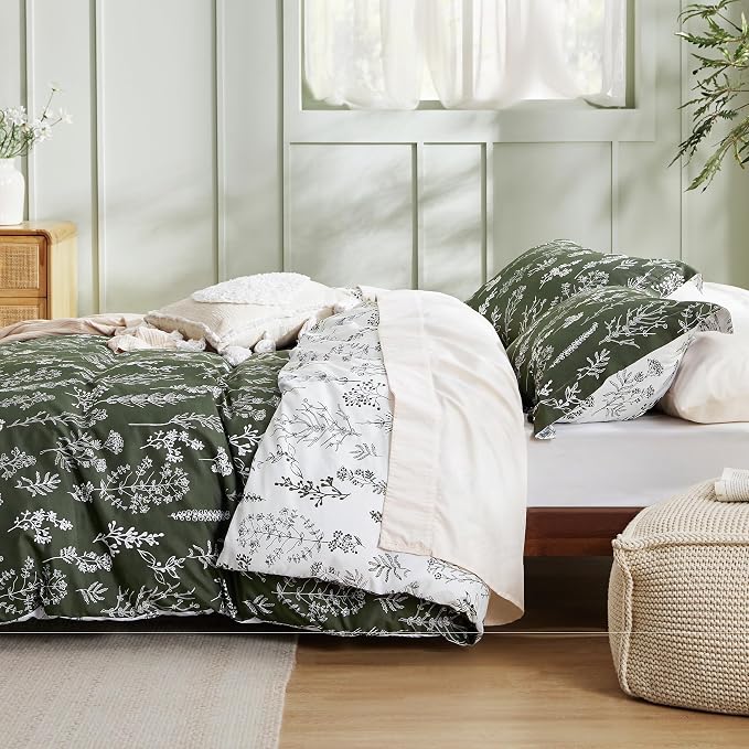 Bedsure Dark Olive Twin/Twin XL Comforter Set - Image 4