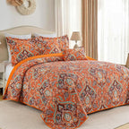 VAPUTAR 100% Cotton Face Quilts Queen Size, Queen Quilt Bedding Set | Bohemian - Image 2