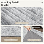 Soalmost Runner Rug 2x8 Washable Non-Slip Hallway Kitchen Runners Grey | Stain - Image 6