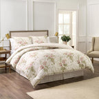 Waverly Stonington 4-Piece 100% Cotton Comforter Set – Full/Queen Ivory by Waverly