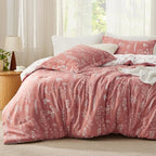 Bedsure Pink Clay Queen Comforter Set by Unknown
