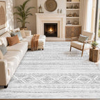 cotiled Boho 8x10 Area Rugs for Living Room: Large Moroccan Washable Rug | - Image 8
