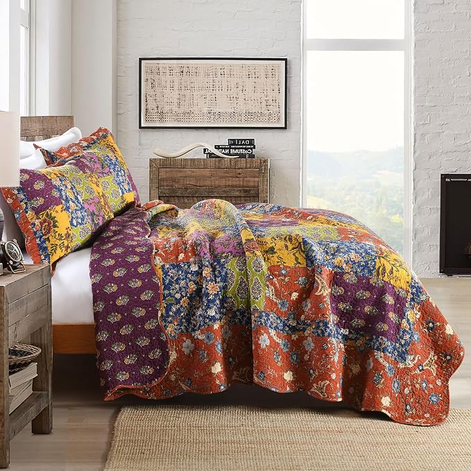 Secgo King Size Comforter Set- 100% Cotton Quilt King Size Set, Sage bedspreads - Image 6