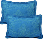 Home Soft Things Damask 4 Piece Bedspread Set, Scalloped Edge Reversible Quilt - Image 4