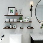 Small Walnut Floating Shelves for Wall, 8 in Shelf - Image 5