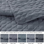 WDCOZY Blue Quilt King Size Bedding Sets - Image 3