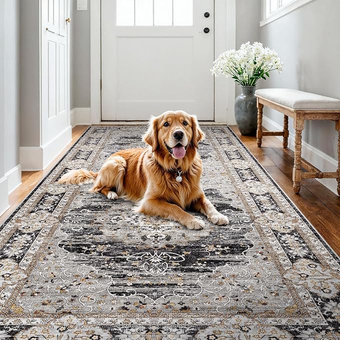 4x8 Washable Hallway Runner Rug by Puino