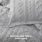 Bedsure Tufted Boho Comforter Set Twin Size - Image 5