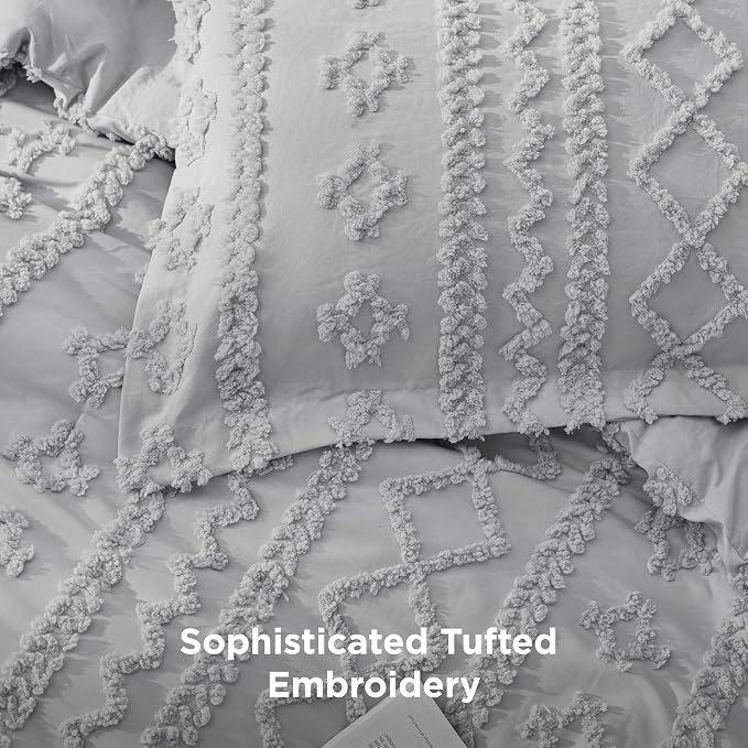 Bedsure Tufted Boho Comforter Set Twin Size - Image 5
