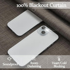 Chocolate Tart Dual Layer Linen 92 Inch Office Curtains 2 Panels Set - Image 3