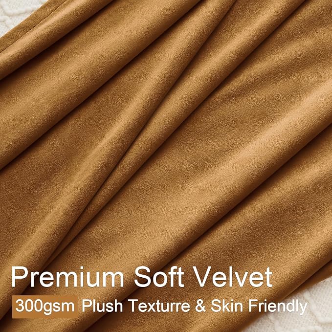 102 Inch Long Brown Velvet Curtains - Image 3