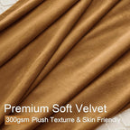 102 Inch Long Brown Velvet Curtains - Image 3