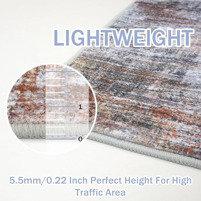 Abstract Runner Rug 3x14 Ft Washable Runners - Image 5