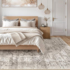 cotiled 5x7 Area Rug for Living Room, Traditional, Distressed Brown - Image 6