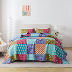 SLPR - All is Bright Colorful Patchwork Quilt Set, King - Image 8
