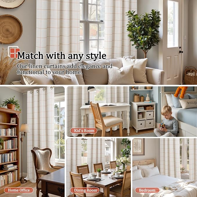 Linen Blackout Curtains for Living Room - Image 4
