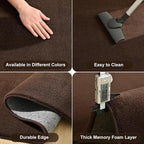 Large Area Rugs for Bedroom Living Room, 6x9 Brown Memory Foam Rug | Thickened - Image 5