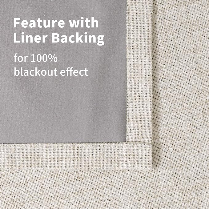 YoungsTex Linen Blackout Curtains 84 Inch Length - Image 9