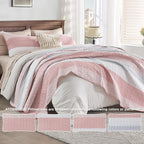 King Size Quilt Set Pink - Image 4