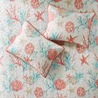 Madison Park Quilt Set Cottage Coastal Design, Starfish Print - Image 3