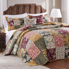 Greenland Home Antique Chic 100% Cotton Authentic Patchwork Quilt Set, - Image 2
