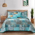 BEDIFANY Cotton Queen Size Quilt, Lightweight Bedspread Queen Size | Teal by BEDIFANY