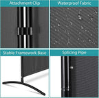 SUPER DEAL Folding Room Divider, 3 Panel Privacy Screens - Image 6