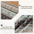 WONGS BEDDING Boho Quilts Queen Size, 3 Pieces Bedspread Bedding Set, - Image 5